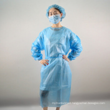 Isolation Gown Protection Gown Disposable in Stock 45g Spp+PE Waterproof for out Door Indoor